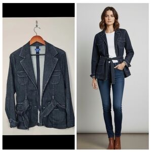 Dockers Women's Belted Denim‎ Jacket Size Medium